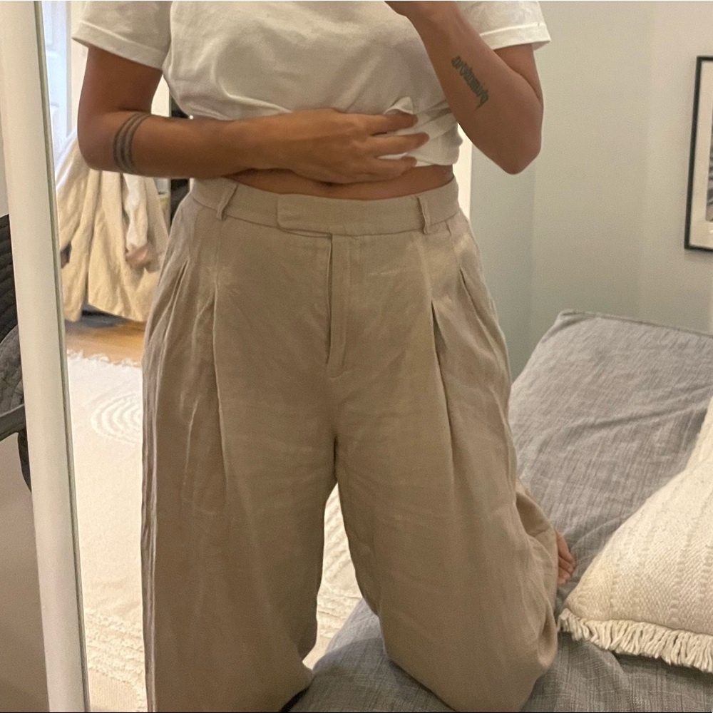 Free People Lyla Linen Trousers